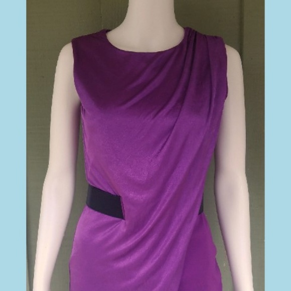 NWT HALSTON HERITAGE Orchid Purple Draped Dress - Picture 4 of 6